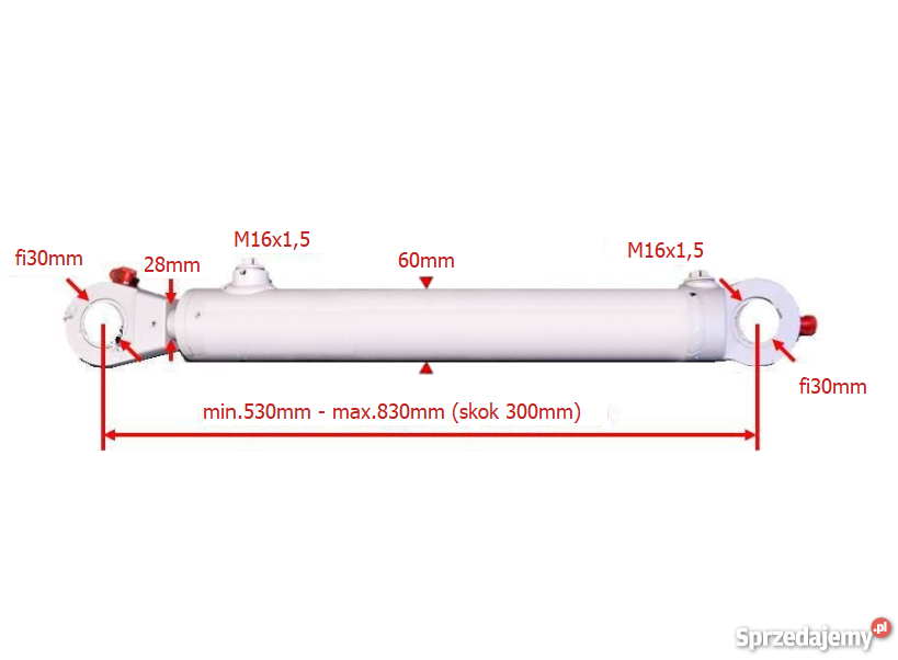Cylinder Siłownik SKOK 300 PŁUG Chwytak Krokodyl Solec Kujawski sprzedam