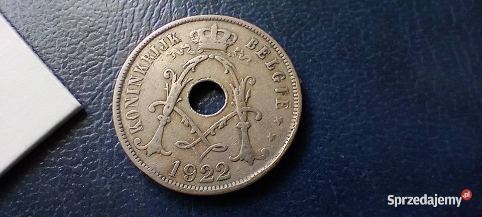 Stare monety 25 cent 1922 Belgia podkarpackie Lesko