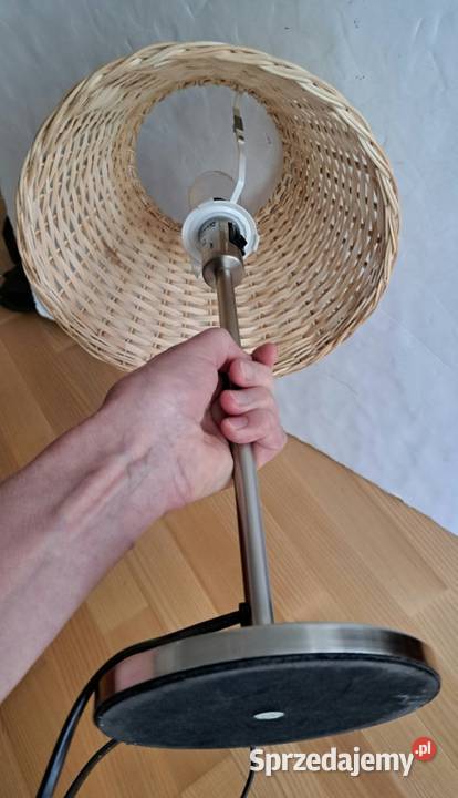 Lampka Nocna Stelaż Metalowy Podstawa Okrągła