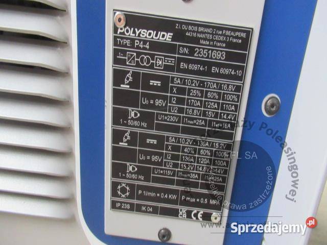 Urządzenie spawalnicze POLYSOUDE typ P44 z