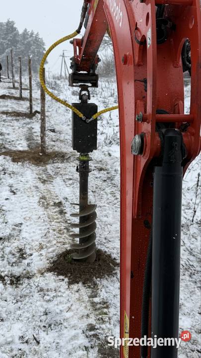 Minikoparka przyłącza wodno kanalizacyjne Piła