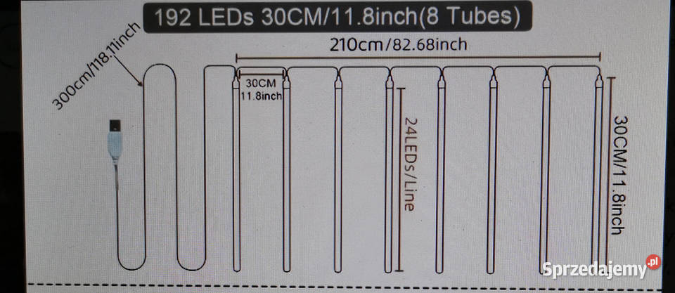Lampki świąteczne Meteory LED śląskie Lędziny sprzedam
