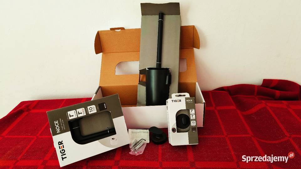 Zestaw WC szczotka pojemnik uchwyt wieszak do Zawory