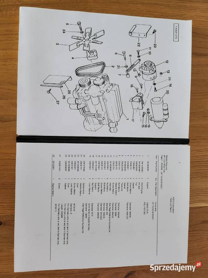 MASSEY FERGUSON 3120 KATALOG CZĘŚCI pomorskie Gdańsk