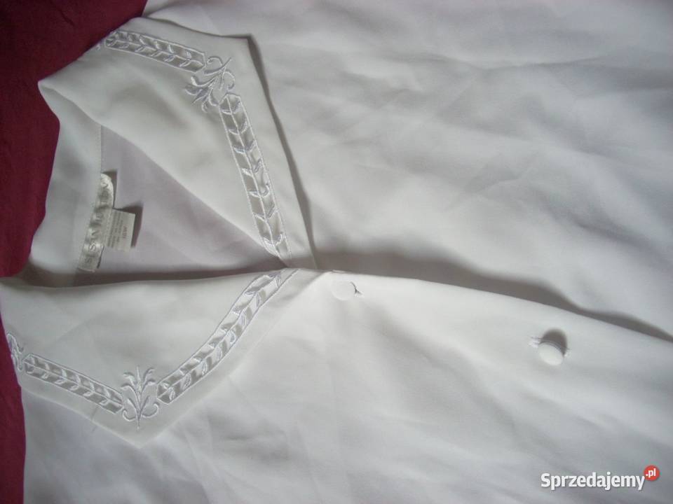 Elegancka Biała Koszula Haft j nowa 44 Nowy Sącz