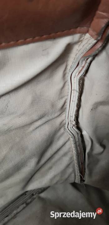 Vintage stara torba skórzana do renowacji