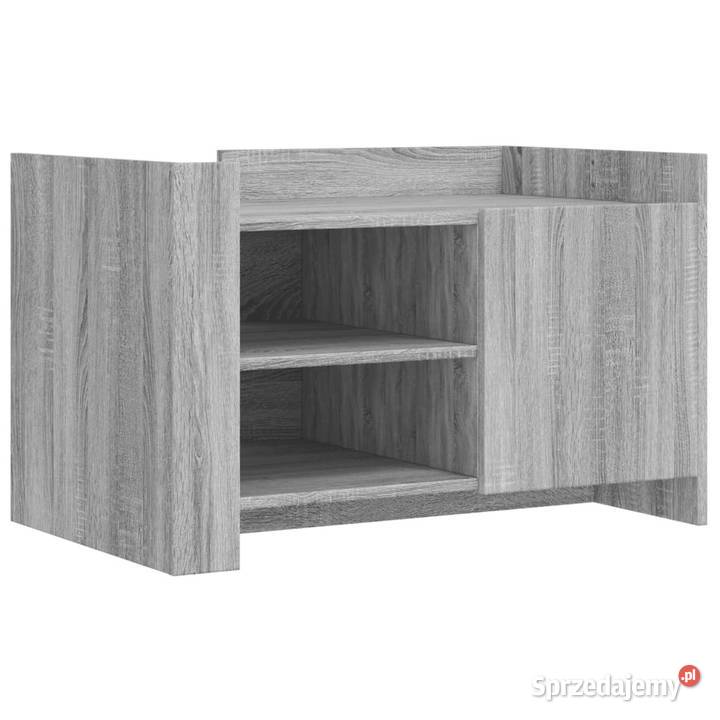 Stolik kawowy szary dąb 80x50x50 materiał