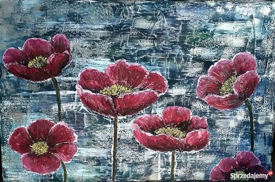 Obraz abstrakcja Maczki Wyposażenie wnętrz Lublin