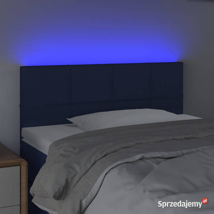 Zagłówek do łóżka z LED niebieski 80x5x7888 mazowieckie Warszawa