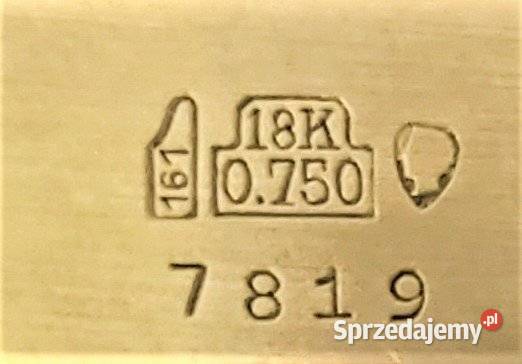 Złoty zegarek szwajcarski 18k7501950 Stan 910 wielkopolskie Wagowo