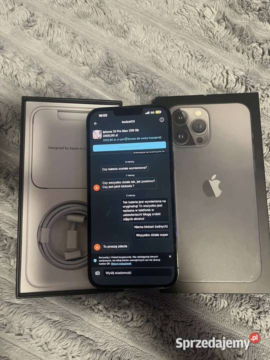 iPhone 13 Pro 256gb 100 bateria Wólka Kosowska