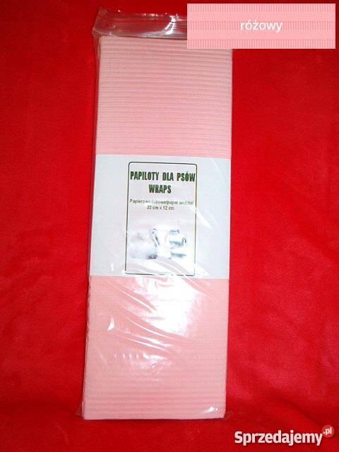 PAPILOTY PSÓW papierowofoliowe 33x12 gumki Działdowo sprzedam
