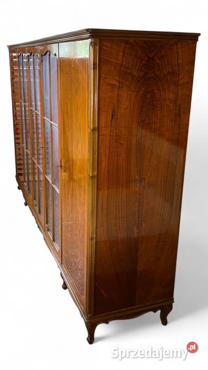 Barokowa szafa pięciodrzwiowa z witryną intarsje zachodniopomorskie Gryfice