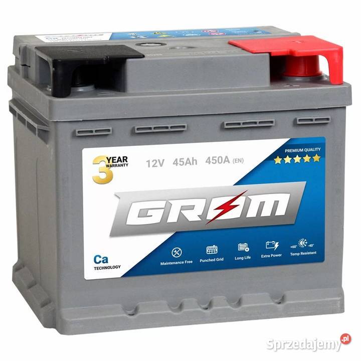 Akumulator GROM Premium 45Ah 450A EN DTR Łódź sprzedam