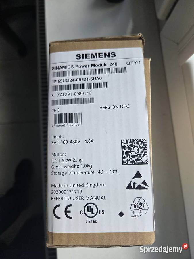6SL32240BE215UA0 SIEMENS NOWY Pozostałe Elbląg