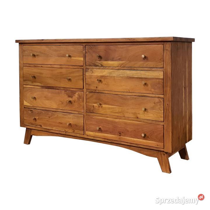 Komoda drewniana BONN 140 z szufladami z akacji lubelskie