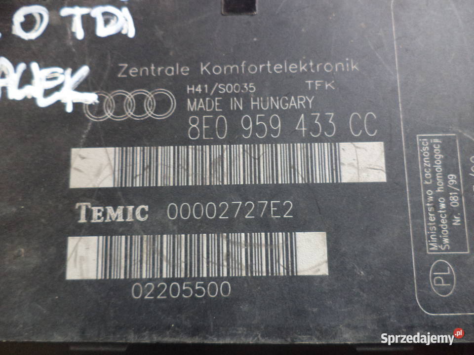 AUDI A4 B7 B6 STEROWNIK MODUL KOMFORTU Turek