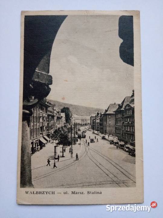 Pocztówka z Wałbrzycha Stalina z 1949r Znaczek śląskie Dąbrowa Górnicza sprzedam