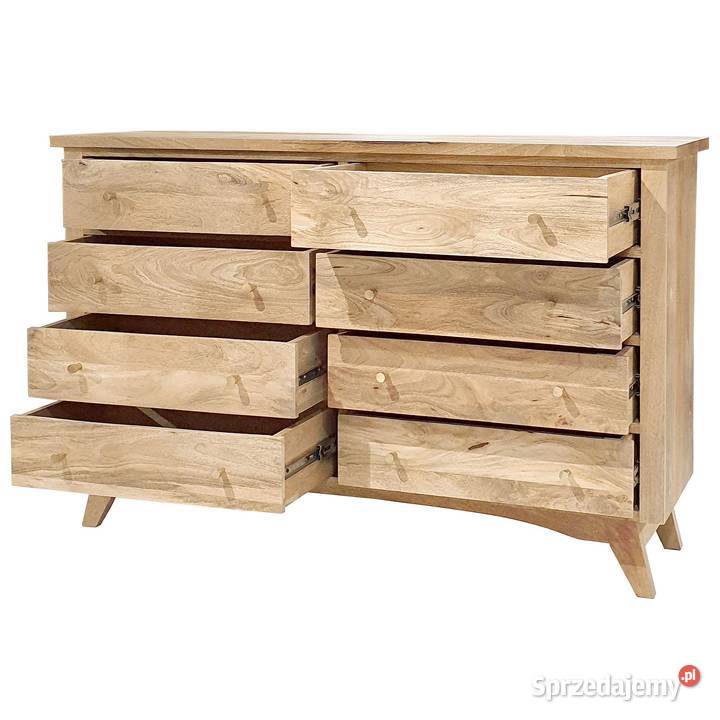 Komoda drewniana BONN 140 z szufladami z mango
