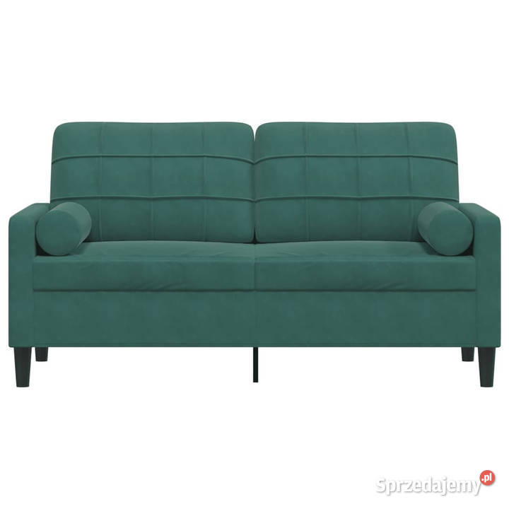 2osobowa sofa z poduszkami ciemnozielona 140 mazowieckie Warszawa sprzedam
