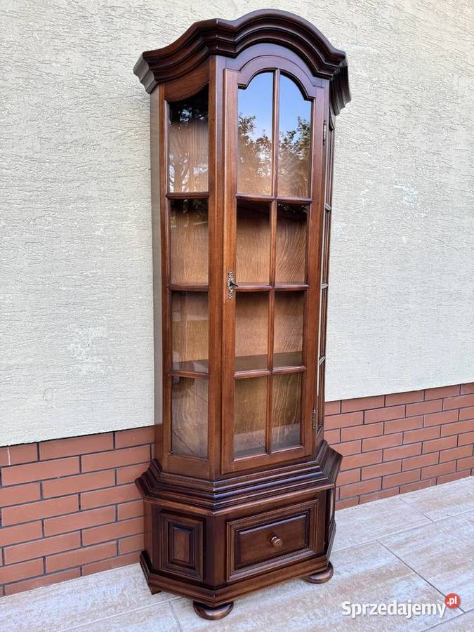 Witryna drewniana stylowa biblioteka półki na