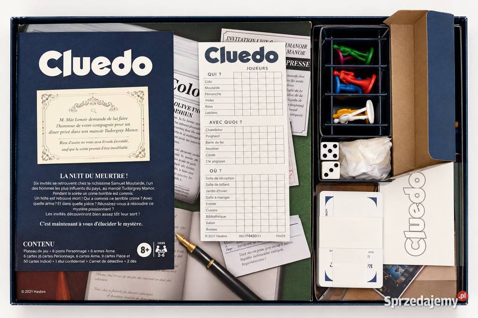 Cluedo Hasbro gra planszowa detektywistyczna 26 Plastik  wielkopolskie