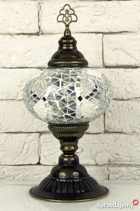 Turecka Lampa mozaikowa lampka nocna Biała L biały Marki sprzedam