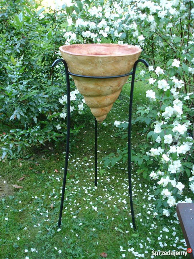 Donica ceramiczna mrozoodporna w stojaku 100 Jelenia Góra