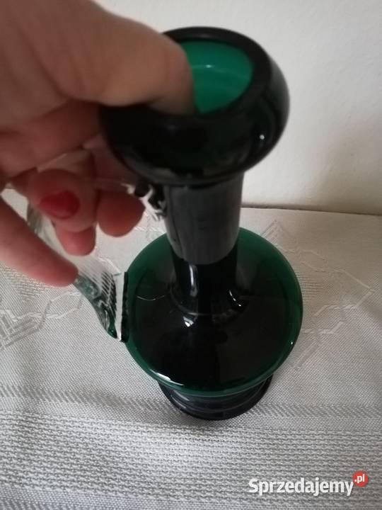 Zielona karafka wazon z uchem Gorlice