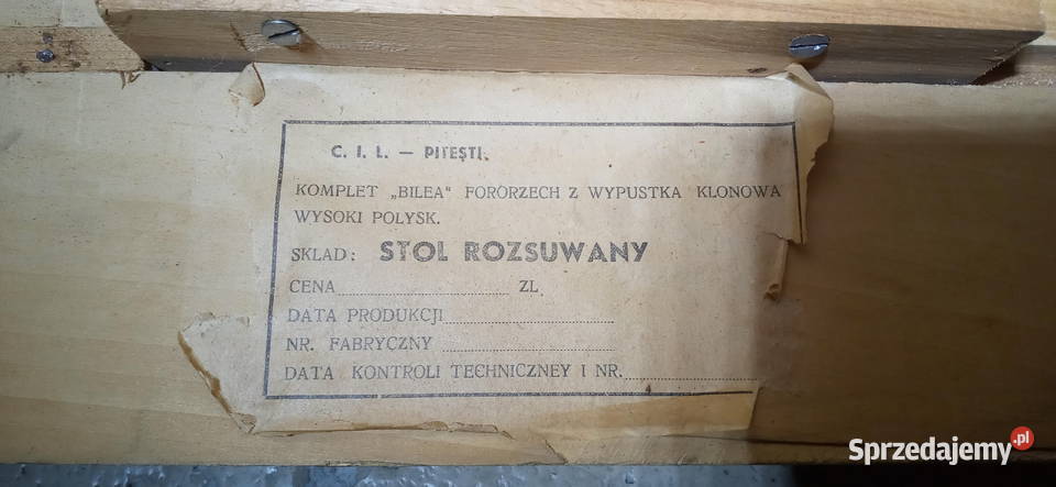 BILEA komoda stół krzesła VINTAGE z lat 60 PRL łódzkie Sieradz