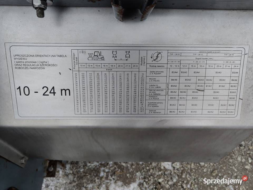Rozsiewacz nawozów dwutarczowy Unia MX 850 Brzeziny sprzedam