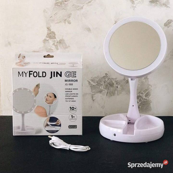 Lusterko kosmetyczne LED składane PODŚWIETLANE sprzedam