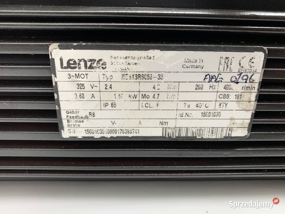 Lenze MDSKSRS05633 Servomotor Refubrished Pozostałe Warszawa sprzedam