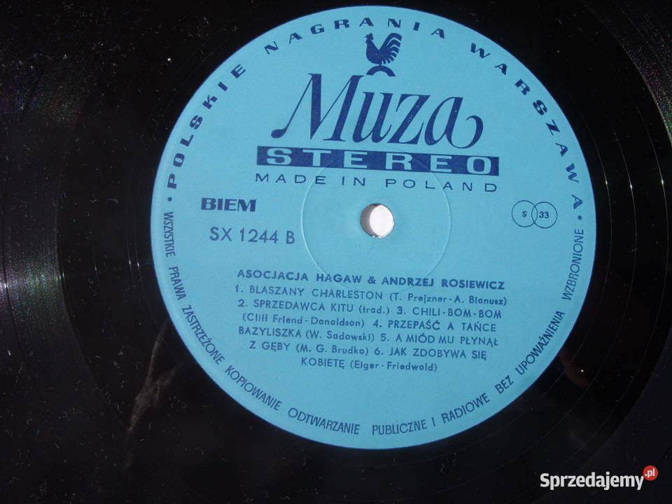 JAZZ WINYL LP ASOCJACJA HAGAW E OLSZEWSKA MUZA Wołów