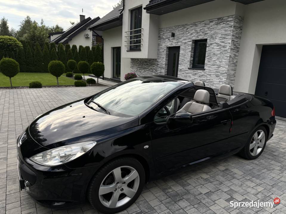 Peugeot 307 CC 20 140 2008 r 198 serwis czarny mazowieckie Maków Mazowiecki