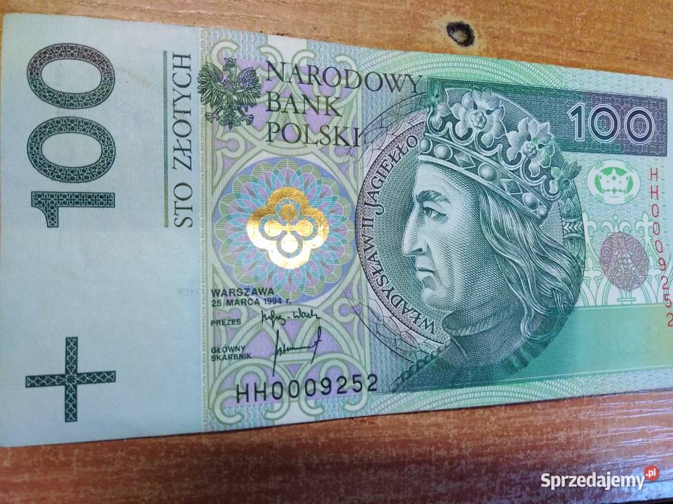 Banknot 100 o numerze HH0009252 sprzedam