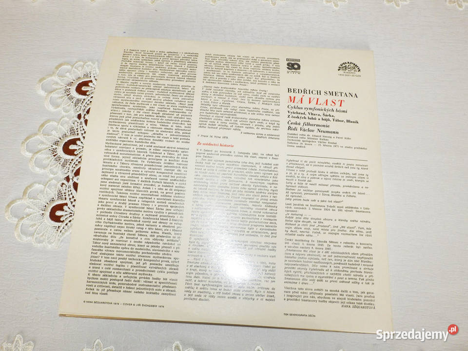 Bedrich Smetana Ma Vlast 1976r Supraphon 2 x Przemyśl