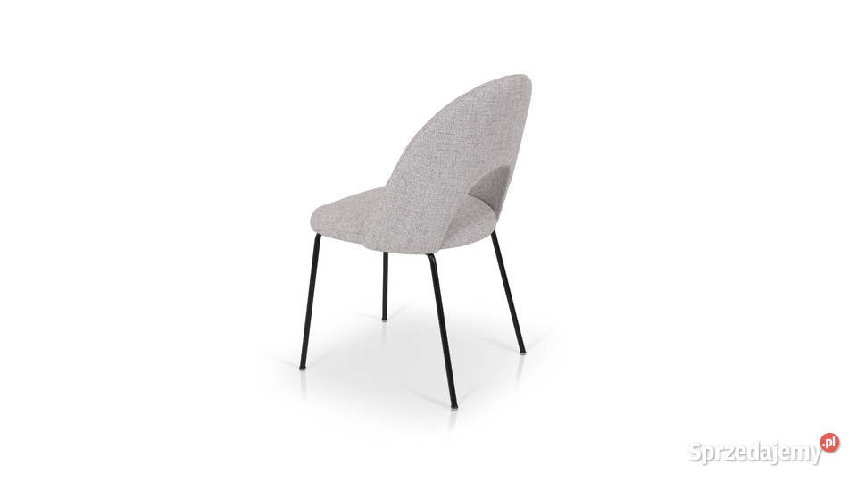Krzesło tapicerowane Alari szare na czarnych Katowice