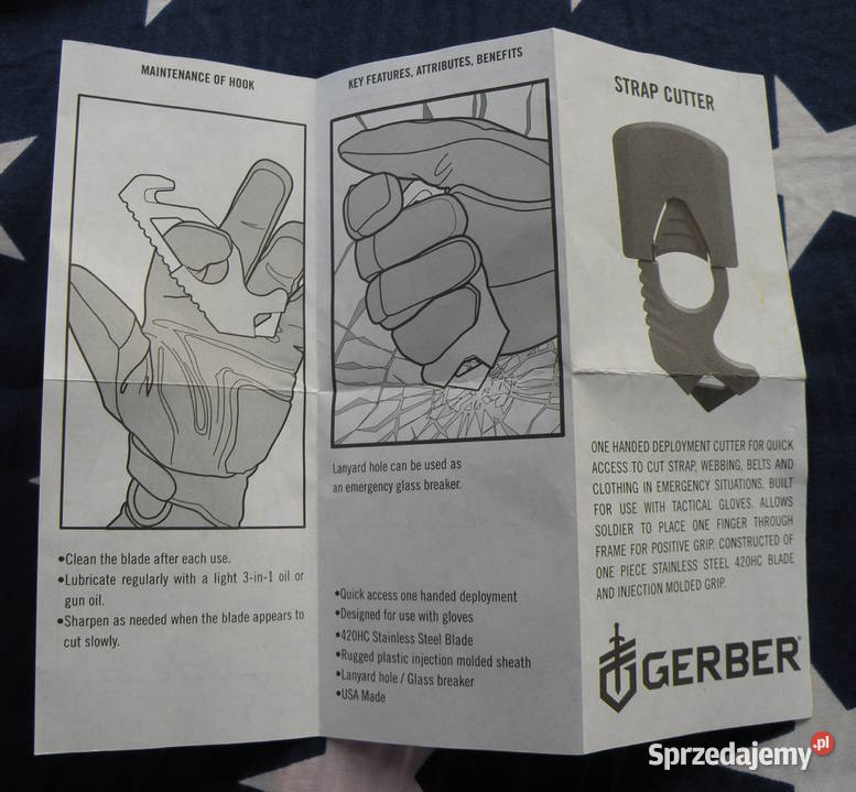 Nóż bezpieczny Strap cutter GERBER Wrocław