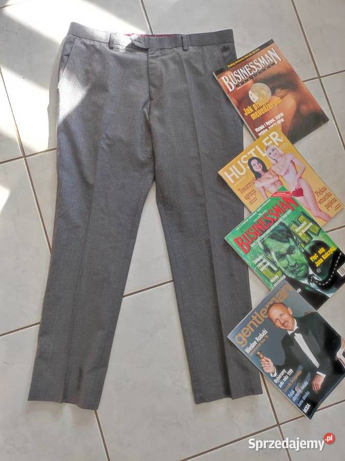 LXL Next spodnie męskie krata klasyczne casual Odzież i bielizna męska Kielce