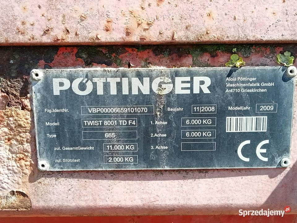 Rozrzutnik Pottinger Twist 8001 TD Bedlno sprzedam