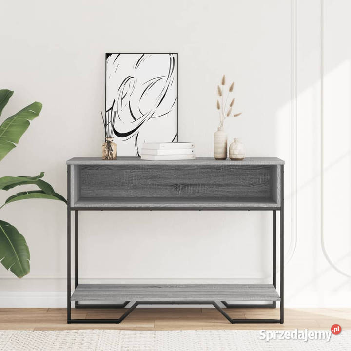 Stolik konsolowy szary dąb sonoma 100x35x745 Warszawa