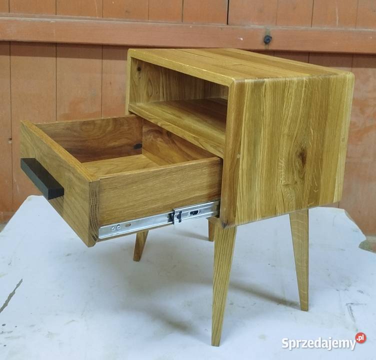 Szafka nocna z litego drewna dębowego