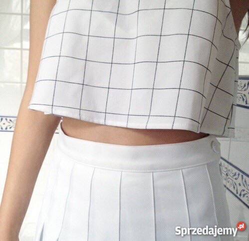 Spódniczka tennis skirt biała czarna idealna biały Moda i Styl Leszno