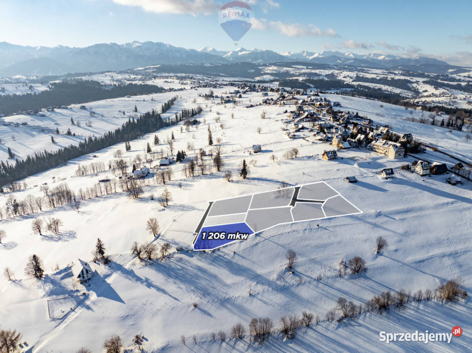 Sierockie Działka z widokiem na Tatry