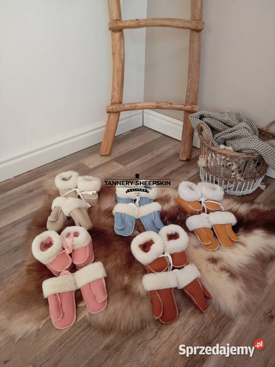 Buciki I Rękawiczki Komplet Skóra Owcza Szaflary sprzedam