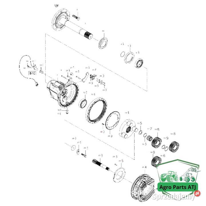 Reduktor Tylna Zwolnica TB0783A V37417300 Valtra