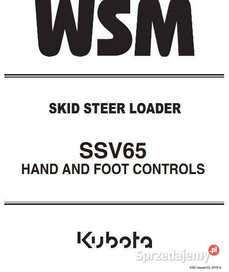 Kubota SSV65 instrukcja serwisowa Kielce