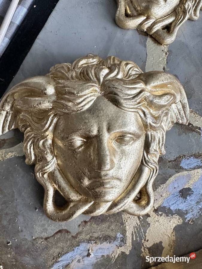 Versace głowa Meduzy Gorgony złoty kolor Figurki i rzeźby sprzedam