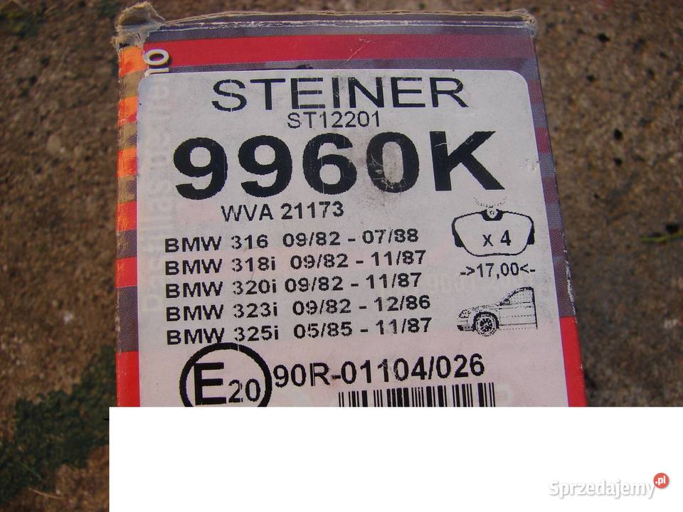 Klocki hamulcowe BMW 316 318i 320i 323i 325i Rok produkcji 1987 Starogard Gdański